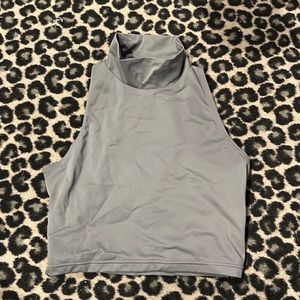Gray athletic tank top